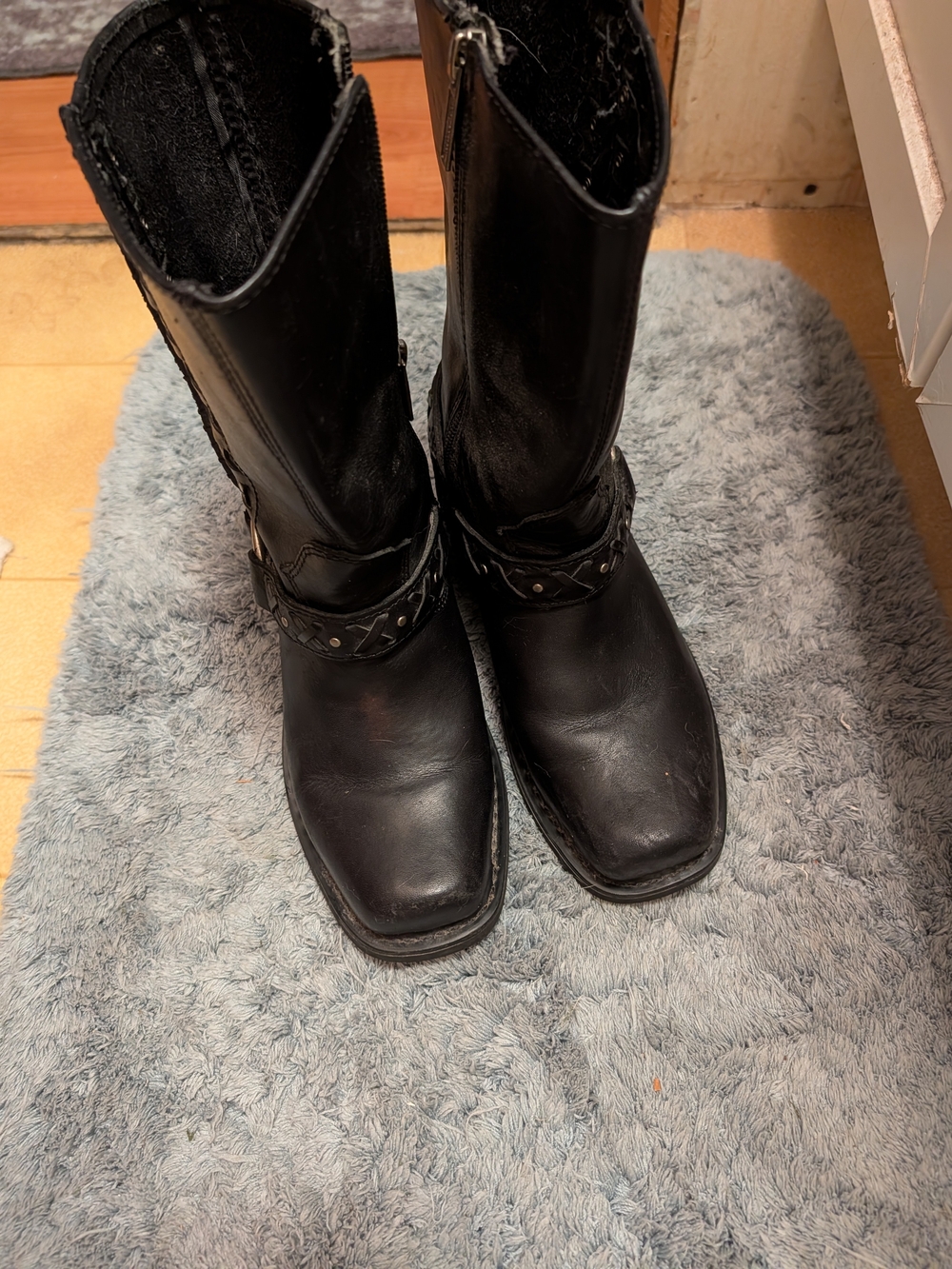 Harley-Davidson Black Women's Mid-Calf Studded Harness Boots